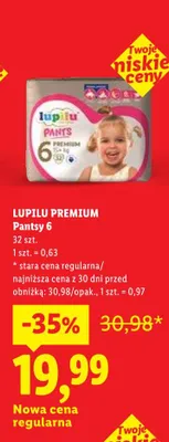 Pantsy Lupilu Premium 6 promocja w Lidl