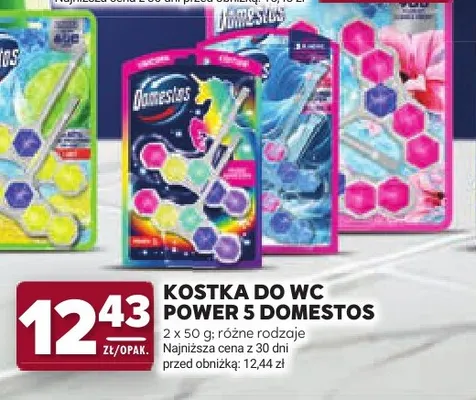 Kostka do wc Power 5 Domestos 2-pak promocja w Stokrotka