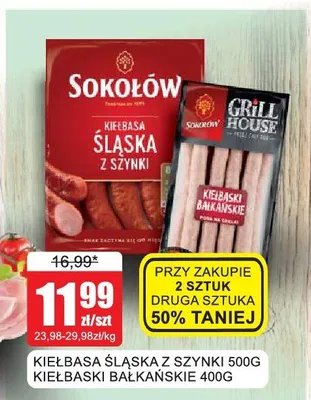 Kiełbaski Bałkańskie Sokołów promocja w Bingo