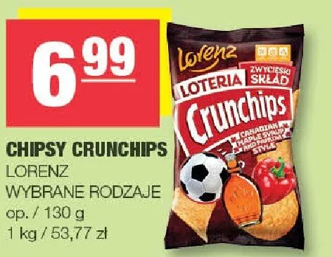 Chipsy Crunchips Lorenz wybrane rodzaje promocja w SPAR