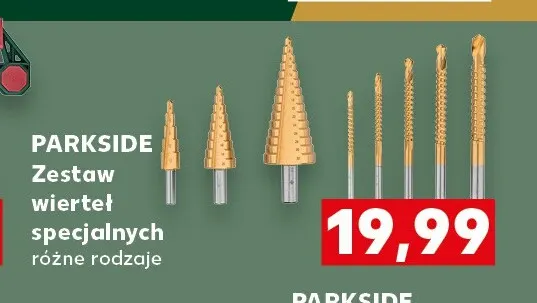 Zestaw wierteł Parkside promocja w Kaufland