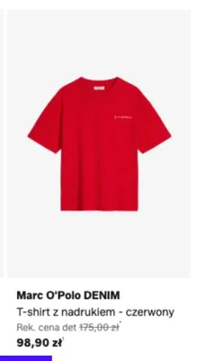 T-shirt Marc O'Polo z nadrukiem czerwony promocja w Lounge by Zalando