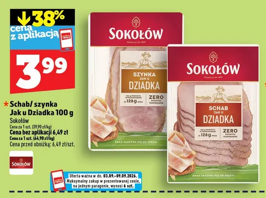 Schab Jak u Dziadka Sokołów promocja w TOPAZ