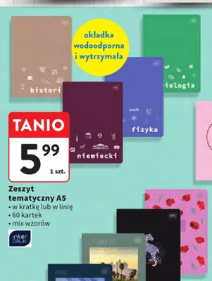 Zeszyt tematyczny A5 w linię Interdruk promocja w Intermarche