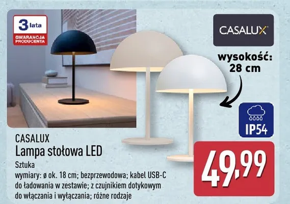 Lampa stołowa LED promocja w Aldi