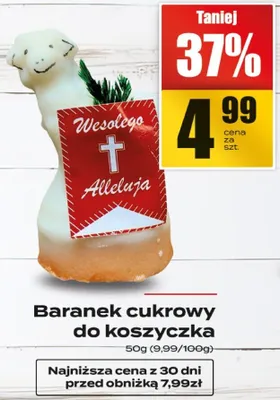 Baranek cukrowy do koszyczka promocja w Supeco