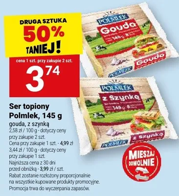 Ser topiony Polmlek z szynką promocja w Twój Market