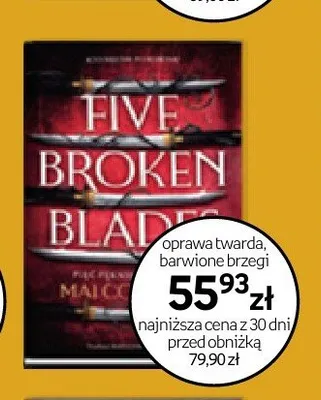 Książka Five Broken Blades oprawa twarda barwione brzegi promocja w Empik