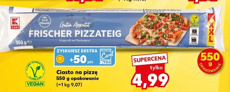 Ciasto na pizzę K-Classic promocja w Kaufland