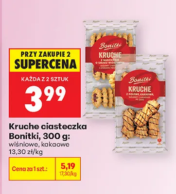 Kruche ciasteczka kakaowe Bonitki promocja w Biedronka