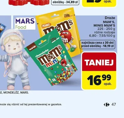 Draże M&M's promocja w Carrefour Market