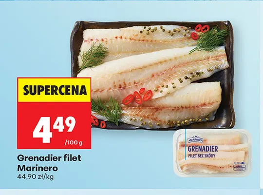 Grenadier filet bez skóry Marinero promocja w Biedronka