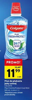 Płyn do płukania jamy ustnej Colgate Plax Fresh & Protect Cool Mint promocja w Intermarche