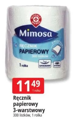 Ręcznik papierowy 3-warstwowy Mimosa promocja w Leclerc