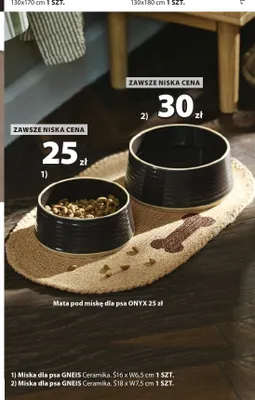 Mata pod miskę dla psa Onyx promocja w Jysk
