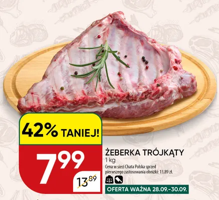 Żeberka mięsne trójkąty promocja w Chata Polska