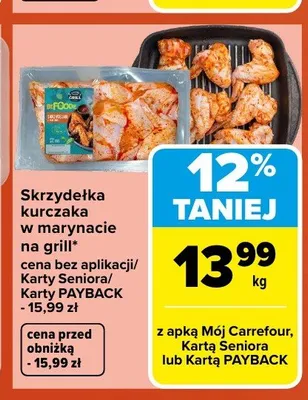 Skrzydełka kurczaka w marynacie na grill Befoodie promocja w Carrefour Market