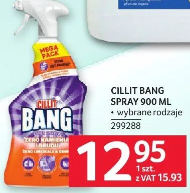 Spray do łazienki Cillit Bang 900ml promocja w Selgros