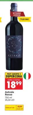 Wino czerwone Astrale Rosso promocja w Biedronka