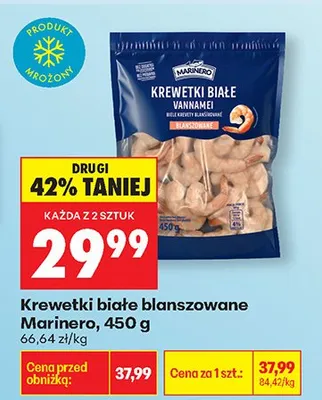 Krewetki białe blanszowane promocja w Biedronka