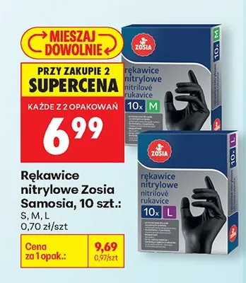 Rękawice nitrylowe Samosią promocja w Biedronka