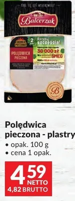 Polędwica pieczona – plastry Balcerzak promocja w Makro