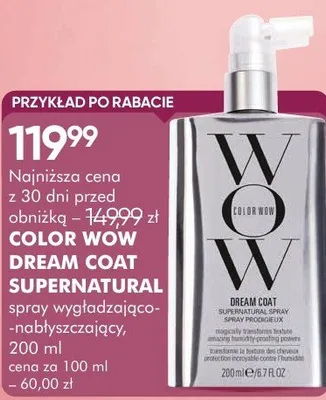Spray COLOR WOW DREAM COAT SUPERNATURAL kosmetyk do włosów spray wygładzający, nabłyszczający promocja w Makro