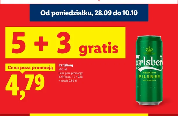 Piwo Carlsberg Pilsner promocja w Lidl