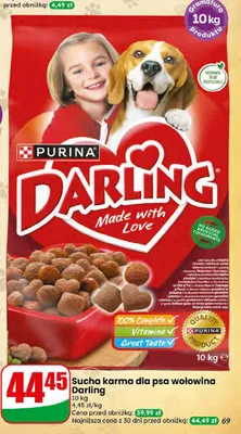 Sucha karma dla psa wołowina Darling promocja w Dino