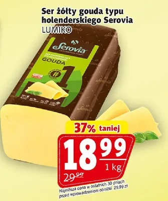 Ser żółty gouda typu holenderskiego Serovia Lumiko promocja w Prim Market