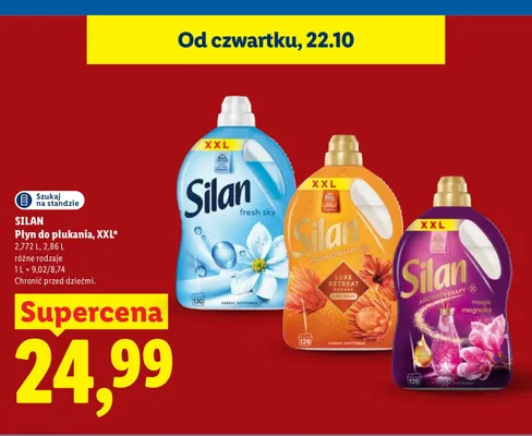 Płyn do płukania XXL Aromatherapy Magic Magnolia Silan promocja w Lidl