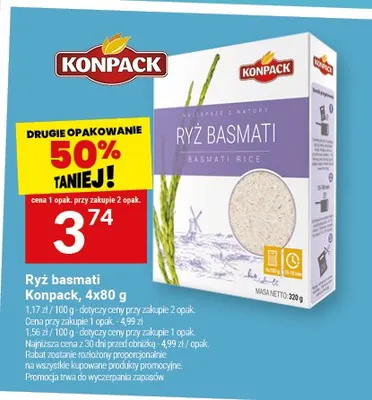 Ryż basmati Konpack promocja w Twój Market