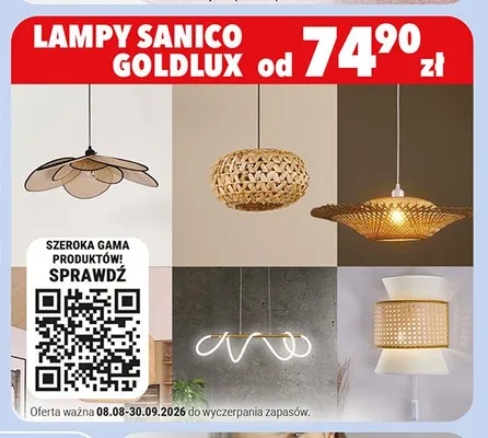 Lampy Sanico Goldlux promocja w Biedronka