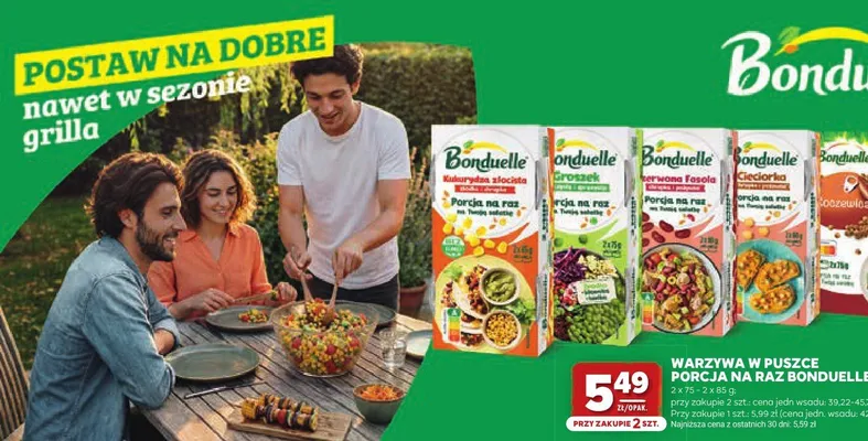 Warzywa w puszce Porcja na raz Bonduelle cieciorka promocja w Stokrotka