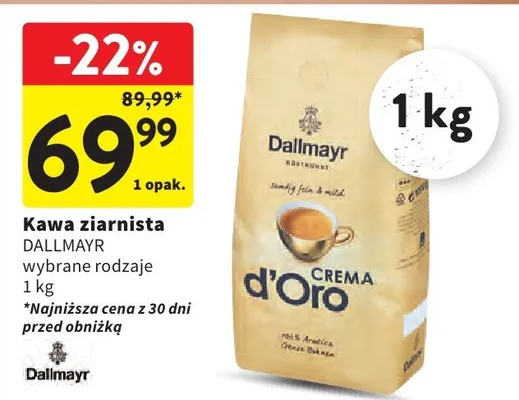 Kawa ziarnista wybrane rodzaje promocja w Intermarche