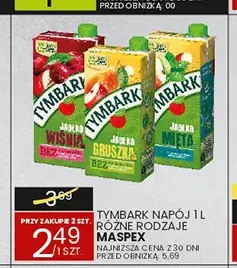 Napój Jabłko Mięta Tymbark promocja w Wafelek