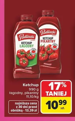 Ketchup Pudliszki Łagodny promocja w Carrefour