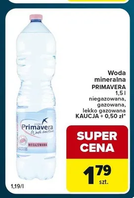 Woda mineralna Primavera niegazowana promocja w Globi