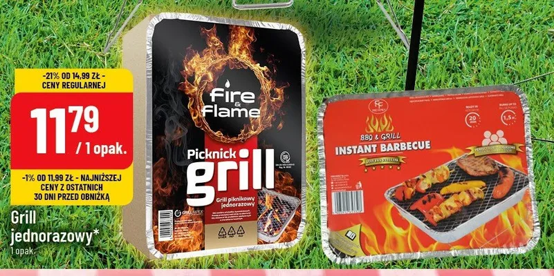 Grill jednorazowy Fire Flame promocja w POLOmarket