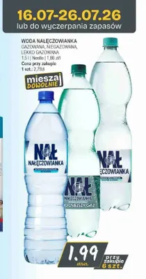 Woda lekko gazowana Nałęczowianka promocja w Słoneczko