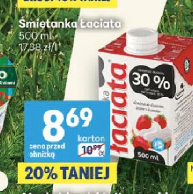 Śmietanka Łaciata 30% promocja w Delikatesy Centrum