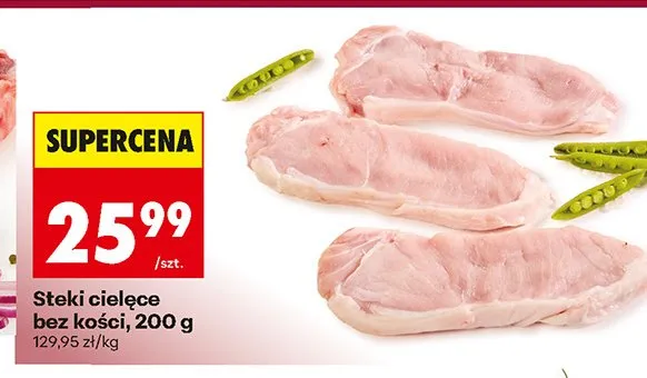 Steki cielęce bez kości promocja w Biedronka