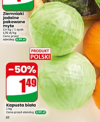 Kapusta biała promocja w Dino