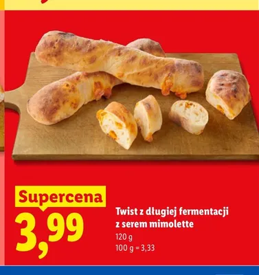 Twist z długiej fermentacji z serem mimolette promocja w Lidl