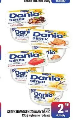 Serek homogenizowany Danio czekoladowy Danone promocja w Tomi Markt