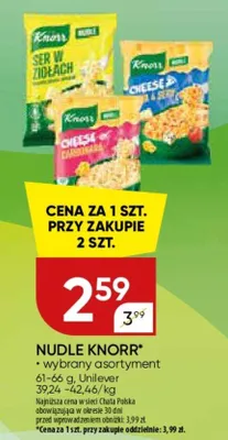 Nudle Knorr wybrany asortyment promocja w Chata Polska