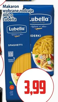 Makaron Lubella Spaghetti promocja w Kupiec