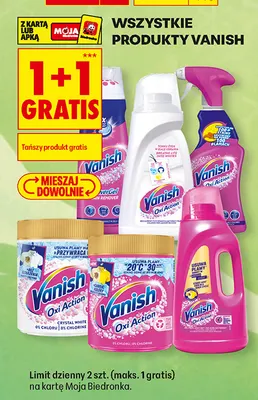 Produkty Vanish promocja w Biedronka