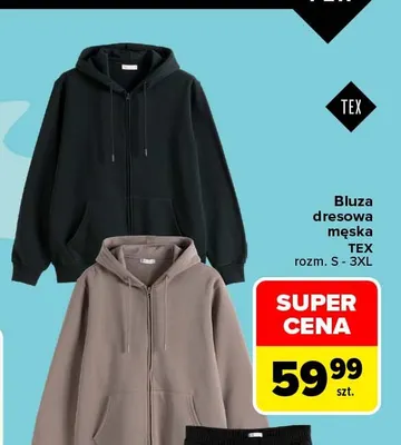 Bluza dresowa męska TEX promocja w Carrefour