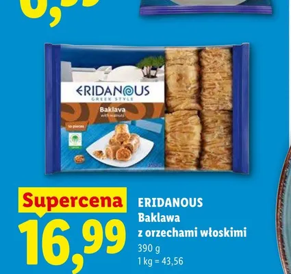 Baklawa z orzechami włoskimi Eridanous promocja w Lidl